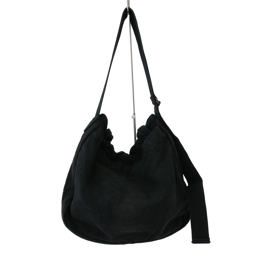 COMOLI コモリ A03-07001 HEMP DUCK SHOULDER BAG ヘンプダック ショルダー バッグ ブラック系【中古】