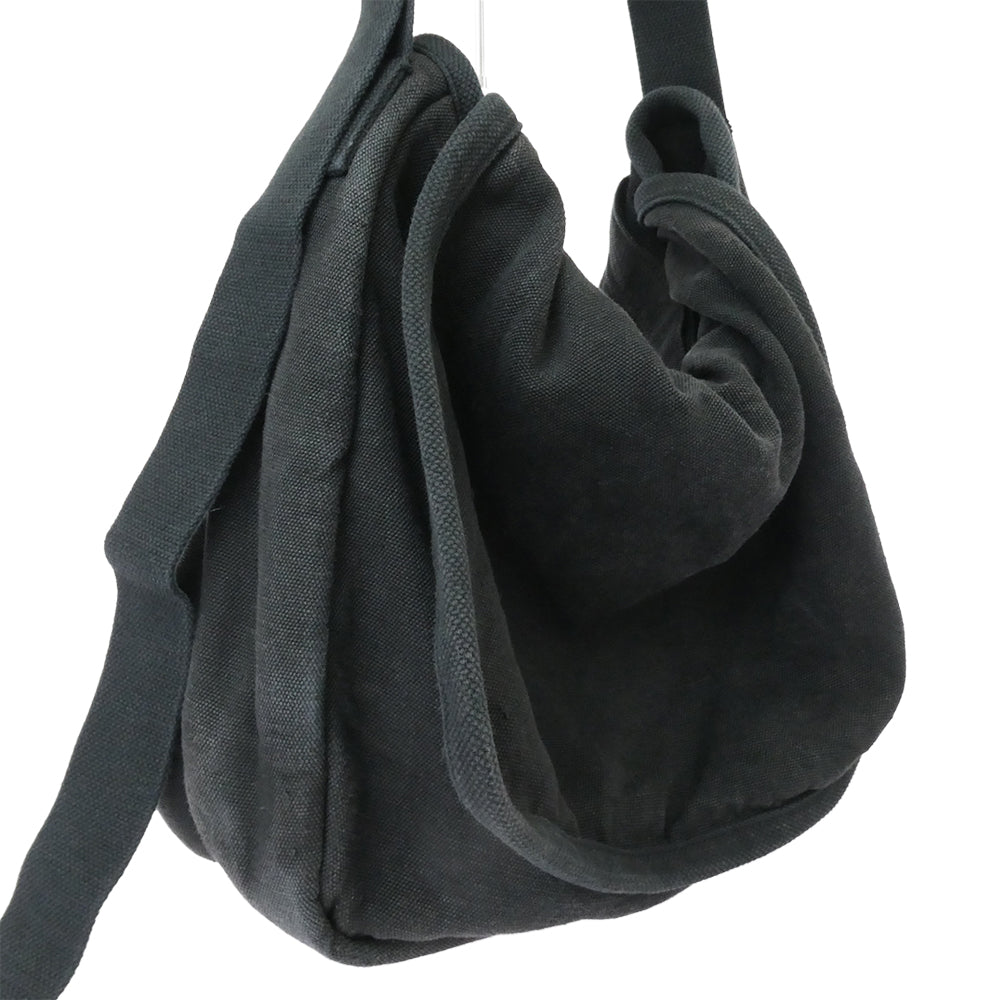 COMOLI コモリ A03-07001 HEMP DUCK SHOULDER BAG ヘンプダック ショルダー バッグ ブラック系【中古】