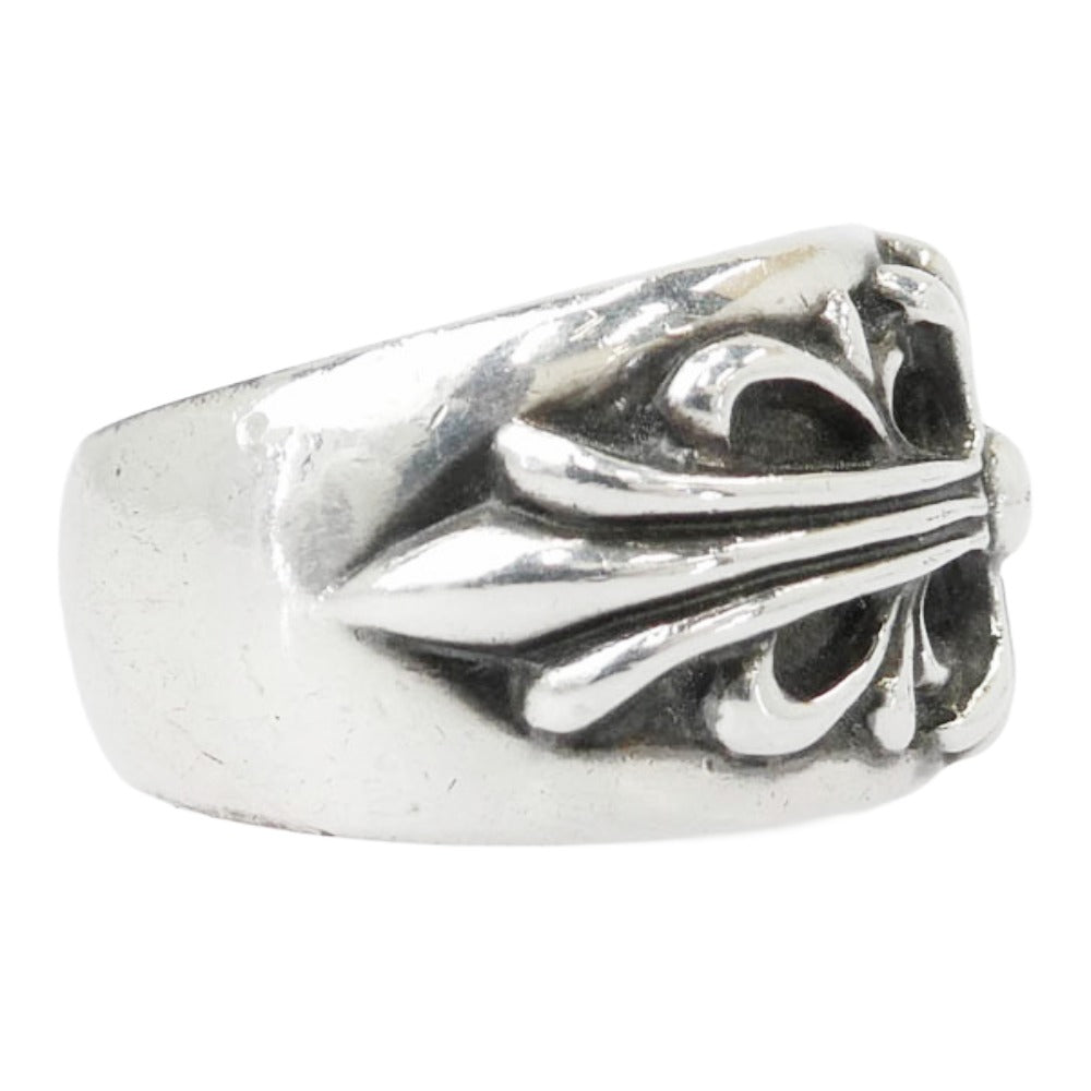 CHROME HEARTS クロムハーツ（原本無） FLRL CRS フローラルクロス リング シルバー系 約10.5号【中古】