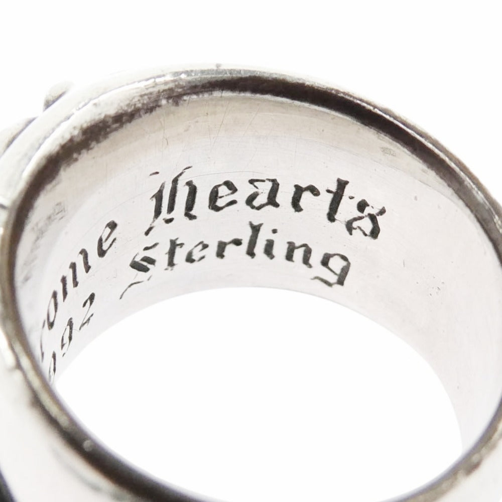 CHROME HEARTS クロムハーツ（原本無） FLRL CRS フローラルクロス リング シルバー系 約10.5号【中古】
