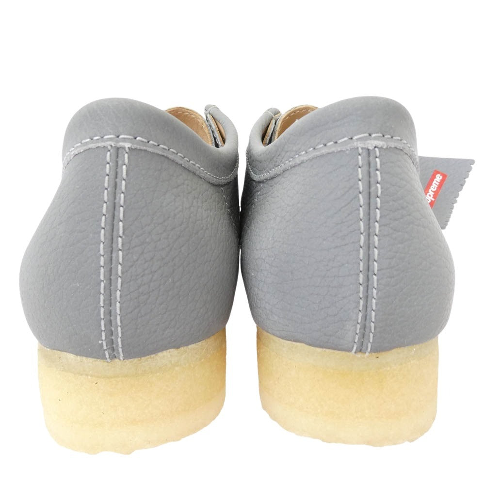 Supreme シュプリーム 25SS Clarks クラークス Reflective Wallabee Silver ワラビー シューズ グレー系 25.5cm【極上美品】【中古】