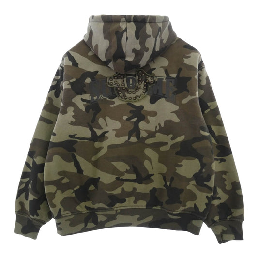 Supreme シュプリーム 25AW True Religion Zip Up Hooded Sweatshirt Woodland Camo トゥルーレリジョン ジップアップ カモ フーデッド スウェット パーカー カーキ系 M【中古】