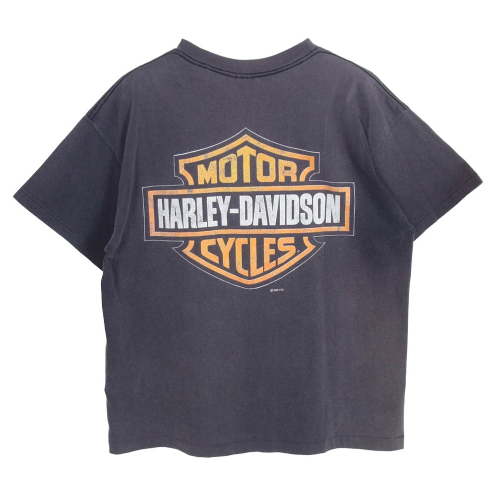 HARLEY DAVIDSON ハーレーダビッドソン VINTAGE ヴィンテージ 90S 半袖 Tシャツ チャコール系 L【中古】