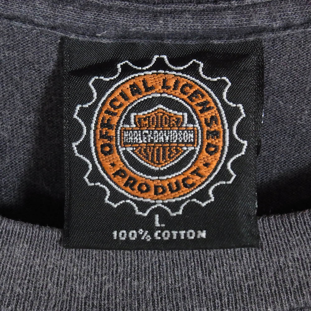 HARLEY DAVIDSON ハーレーダビッドソン VINTAGE ヴィンテージ 90S 半袖 Tシャツ チャコール系 L【中古】
