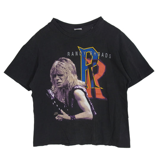 RANDY RHOADS ランディーローズ 90S Ｔシャツ チャコール系 XL【中古】