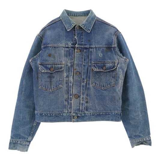 Levi's リーバイス vintage ヴィンテージ 50s 60s 507XX 2nd BIGE ボタン裏17 襟袖襟カスタム デニム ジャケット ブルー系【中古】