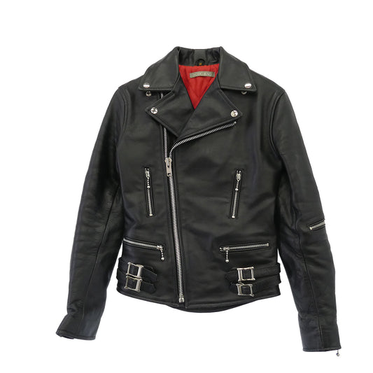 エーシーディーシーラグ リアルレザー ダブルライダース レザー ジャケット ブラック系 30【中古】