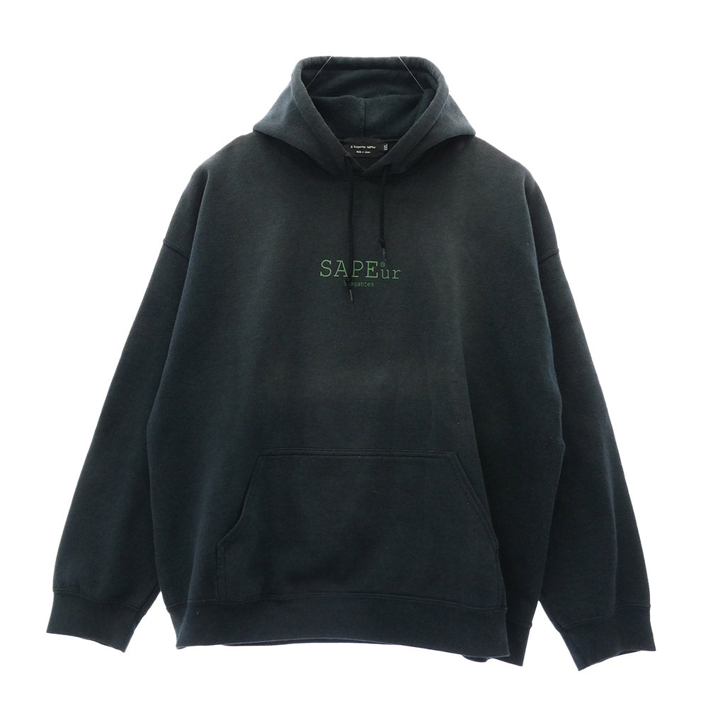 SAPEUR サプール 迷彩 カモフラ柄 ロッドマン バックプリント スウェットシャツ パーカー フーディ フェード XXL ブラック系 XXL【中古】