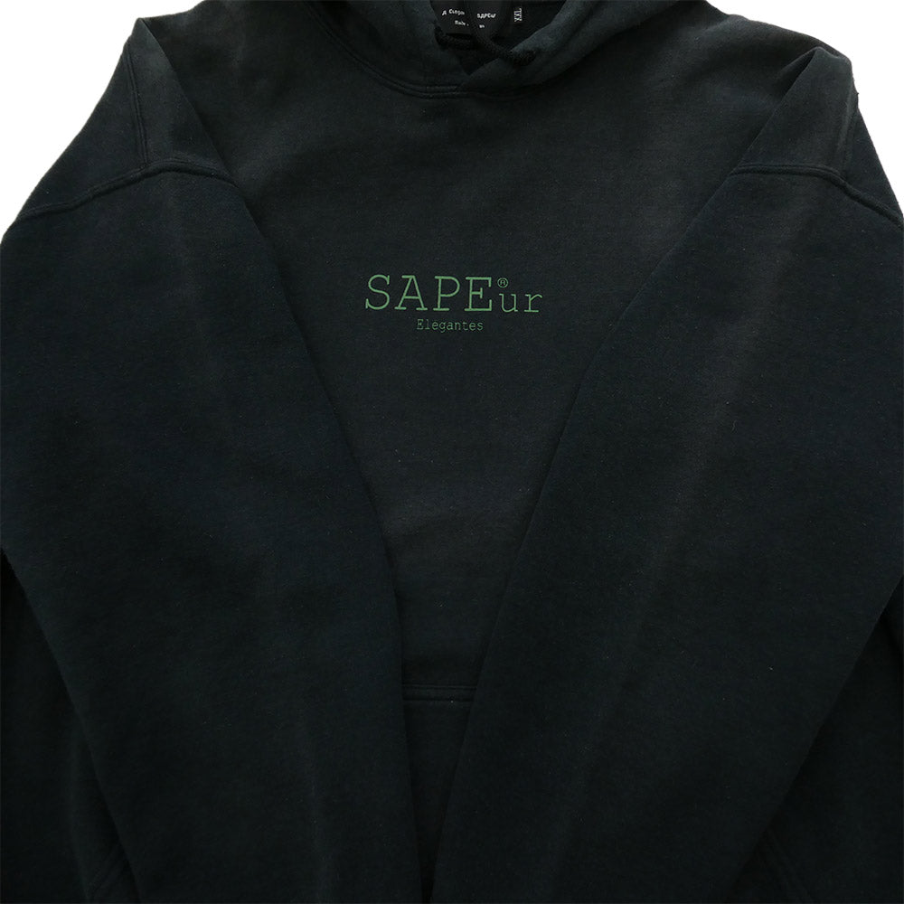 SAPEUR サプール 迷彩 カモフラ柄 ロッドマン バックプリント スウェットシャツ パーカー フーディ フェード XXL ブラック系 XXL【中古】
