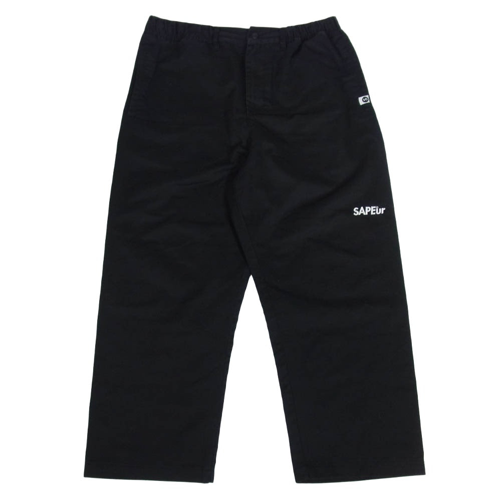 SAPEUR サプール ロゴ スケートイージー パンツ ブラック系 XXL【中古】