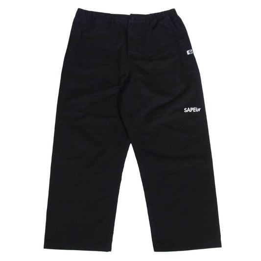 SAPEUR サプール ロゴ スケートイージー パンツ ブラック系 XXL【中古】
