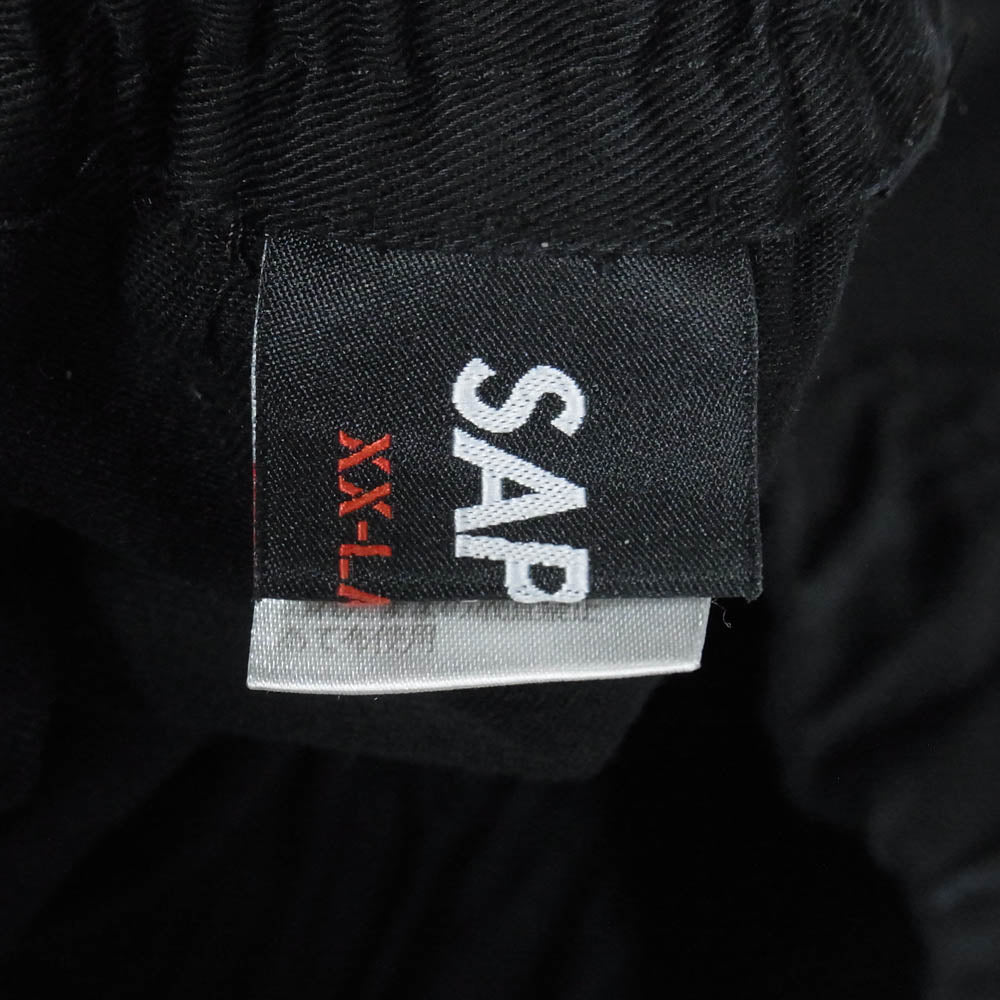 SAPEUR サプール ロゴ スケートイージー パンツ ブラック系 XXL【中古】