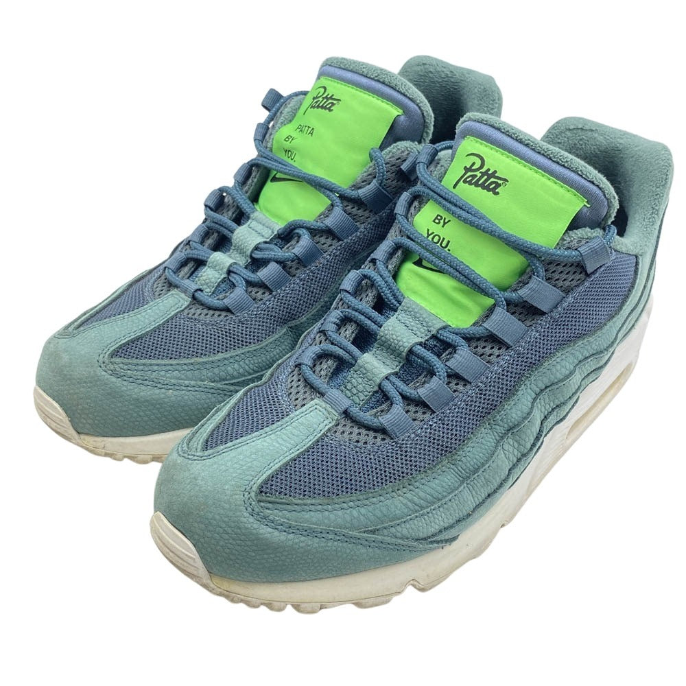 NIKE ナイキ CJ1892-999 AIR MAX 90/95 ID PATTA BY YOU エアマックス 90/95 パタ バイユー ローカット スニーカー グリーン系 28.5cm【中古】