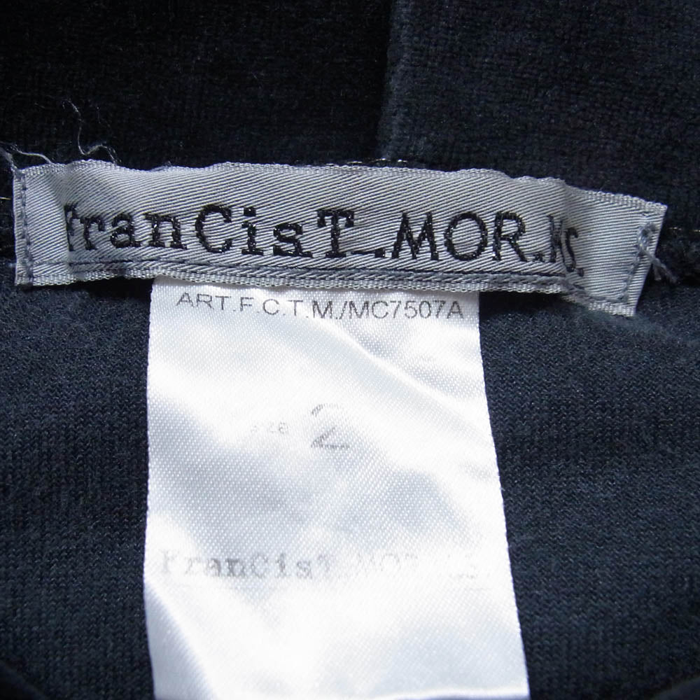 FranCisT_MOR.K.S. フランシストモークス スワロ ラインストーン ベルベット フルジップ パーカー ブラック系 2【中古】