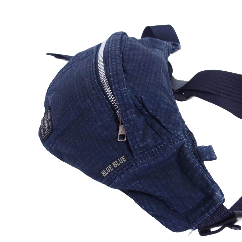 PORTER ポーター BLUE BLUE ブルーブルー リップストップ ウエストバッグ ボディバッグ ネイビー系【中古】
