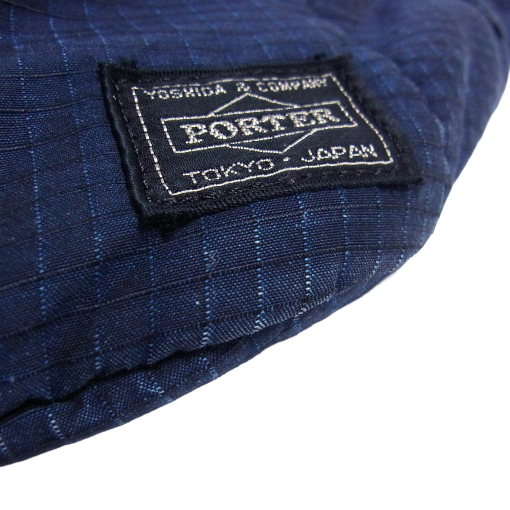 PORTER ポーター BLUE BLUE ブルーブルー リップストップ ウエストバッグ ボディバッグ ネイビー系【中古】