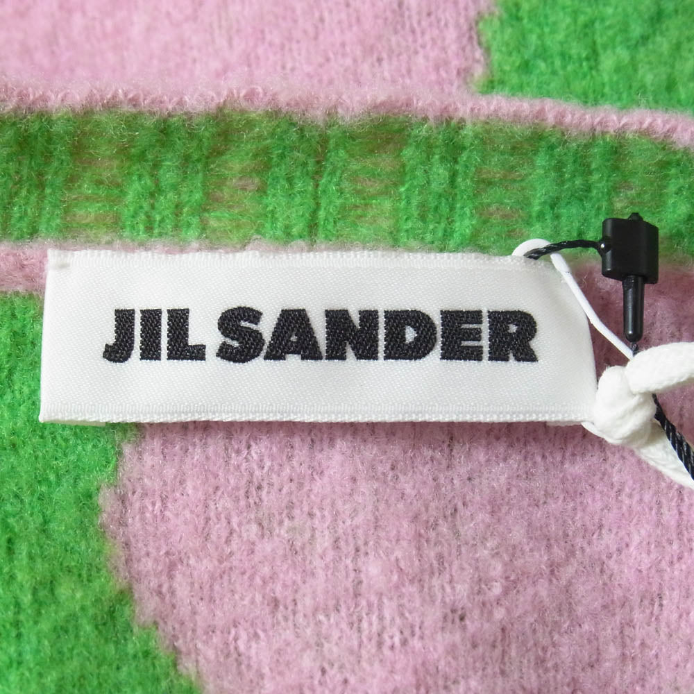 JIL SANDER ジルサンダー 24SS J52GP0022 ウール混 フラワー 総柄 ニット セーター ピンク系 34【中古】