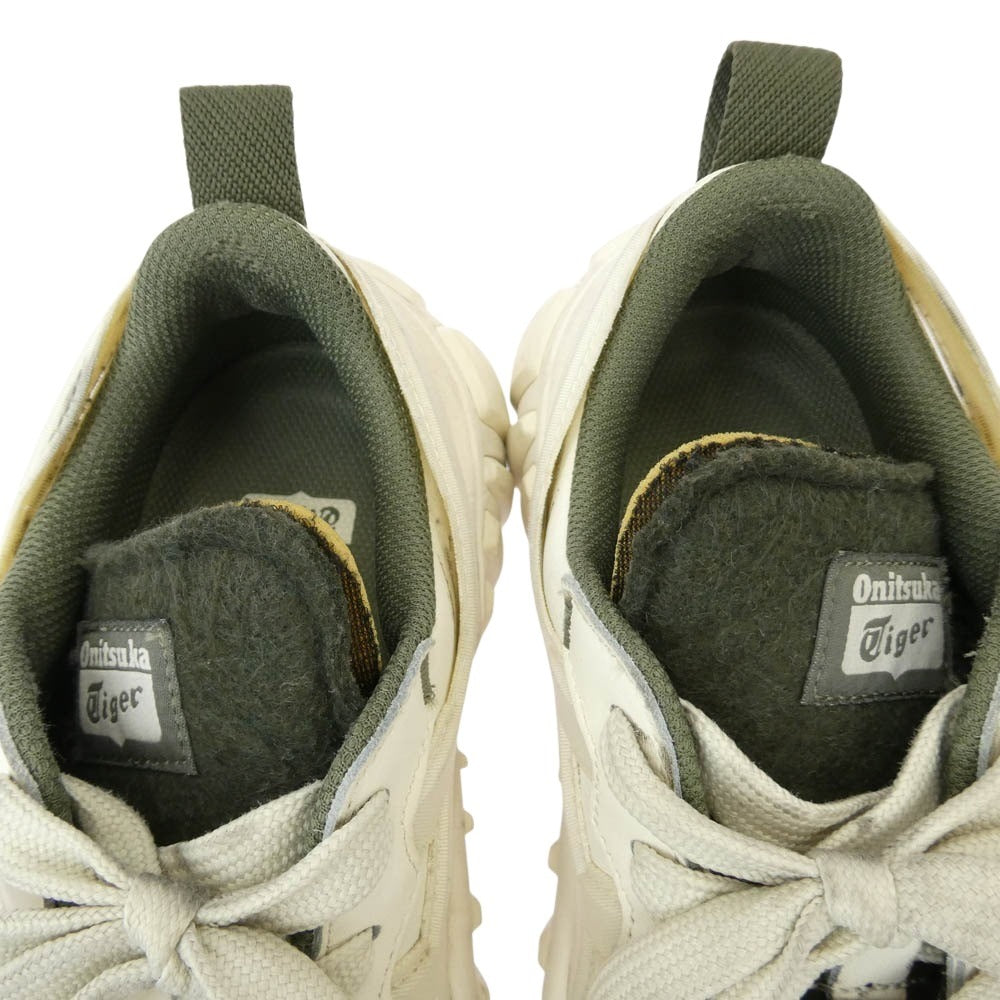 ONITSUKA TIGER オニツカタイガー F460622 DENTIGRE LS スニーカー ホワイト系 カーキ系 24.5cm【中古】