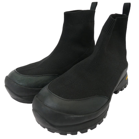 nagonstans ナゴンスタンス Vibram ビブラムソール ニット ブーツ ブラック系 24cm【中古】