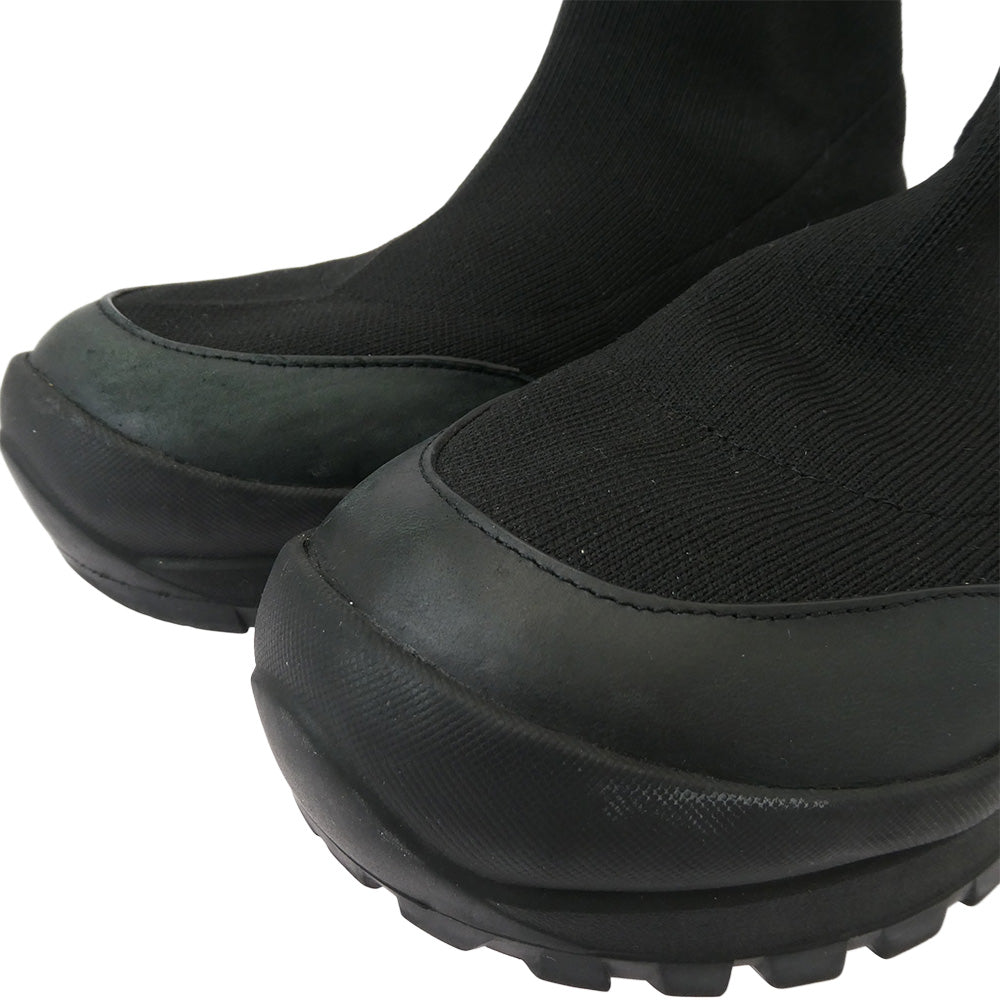 nagonstans ナゴンスタンス Vibram ビブラムソール ニット ブーツ ブラック系 24cm【中古】