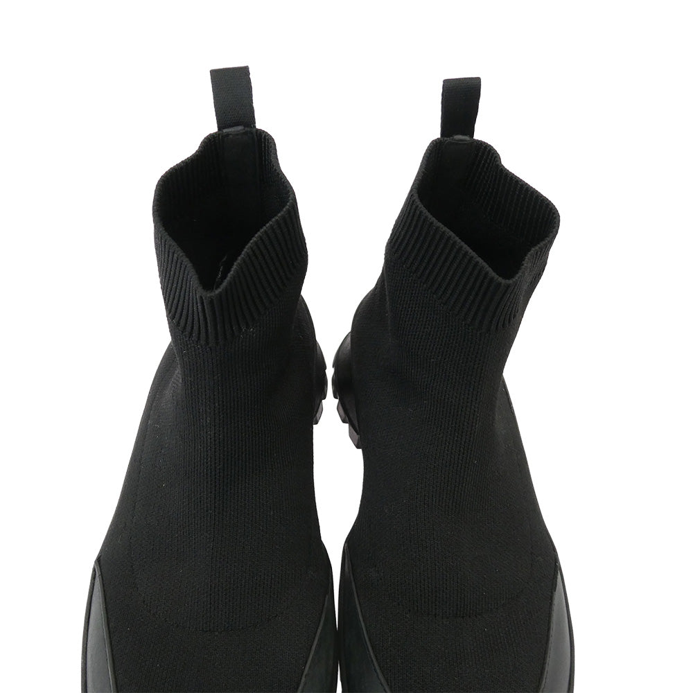 nagonstans ナゴンスタンス Vibram ビブラムソール ニット ブーツ ブラック系 24cm【中古】