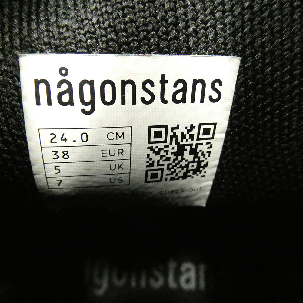 nagonstans ナゴンスタンス Vibram ビブラムソール ニット ブーツ ブラック系 24cm【中古】