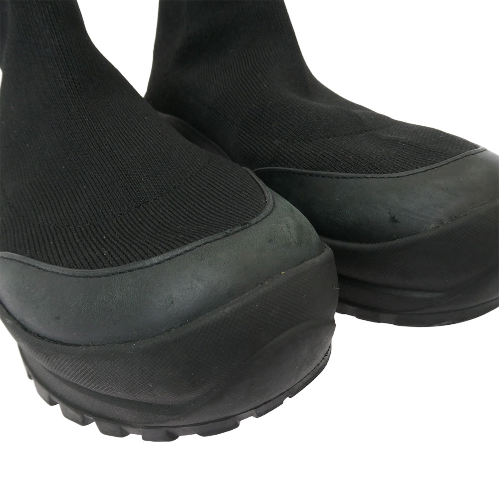 nagonstans ナゴンスタンス Vibram ビブラムソール ニット ブーツ ブラック系 24cm【中古】