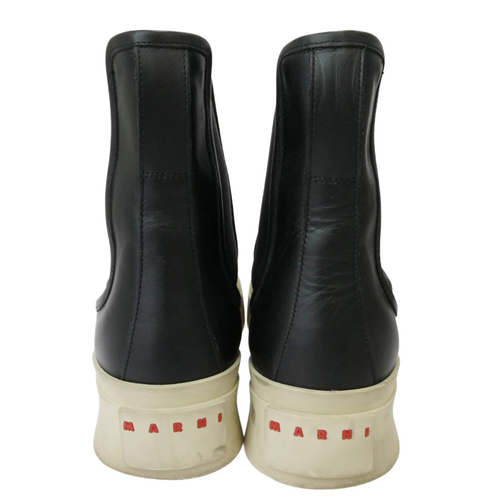 MARNI マルニ パブロ チェルシー サイドゴア ブーツ ハイカット スニーカー ブラック系 42【中古】