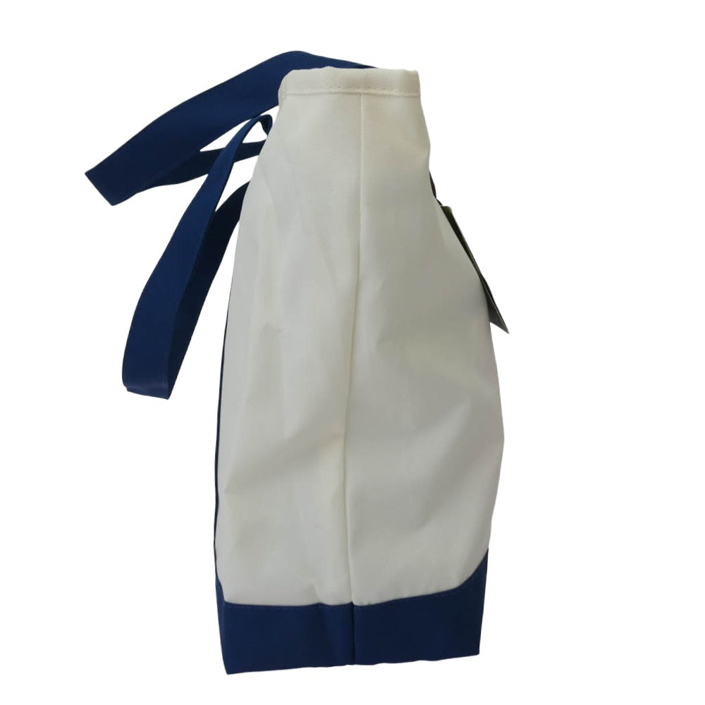 A BATHING APE アベイシングエイプ 1M20182001 ロゴ プリント トート バッグ ホワイト系 ブルー系【新古品】【未使用】【中古】
