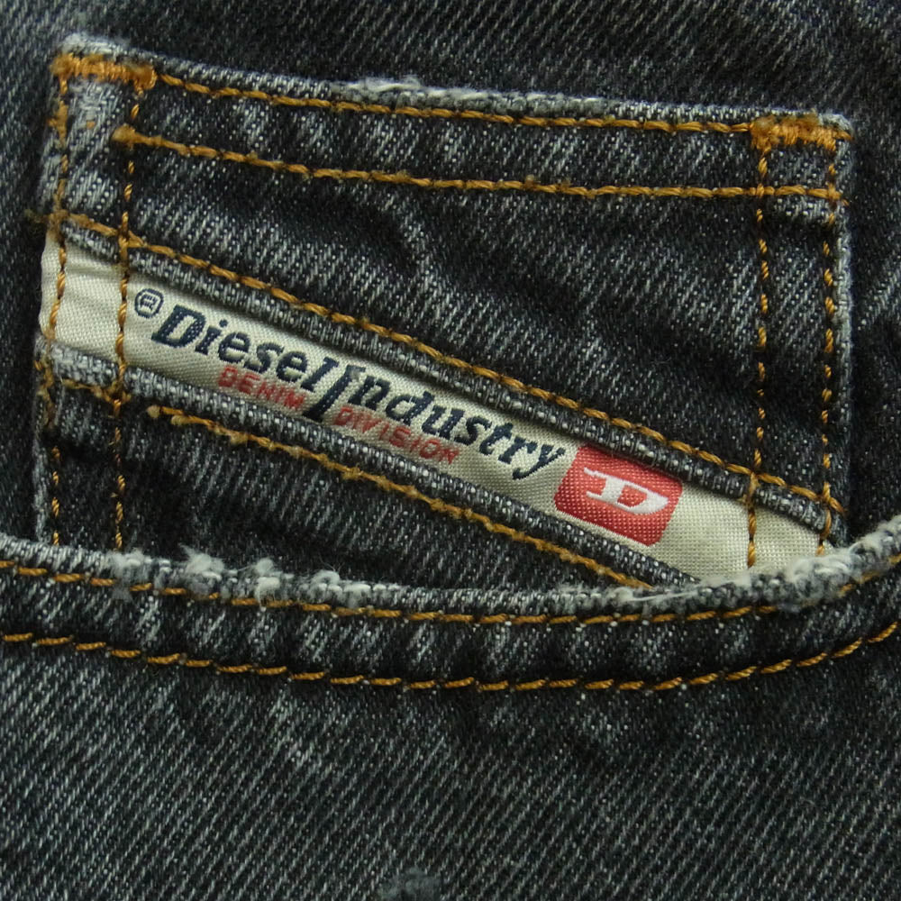DIESEL ディーゼル D-Rise ディーライズ ダメージ デニム パンツ コットン グレー系 W26 L30【中古】