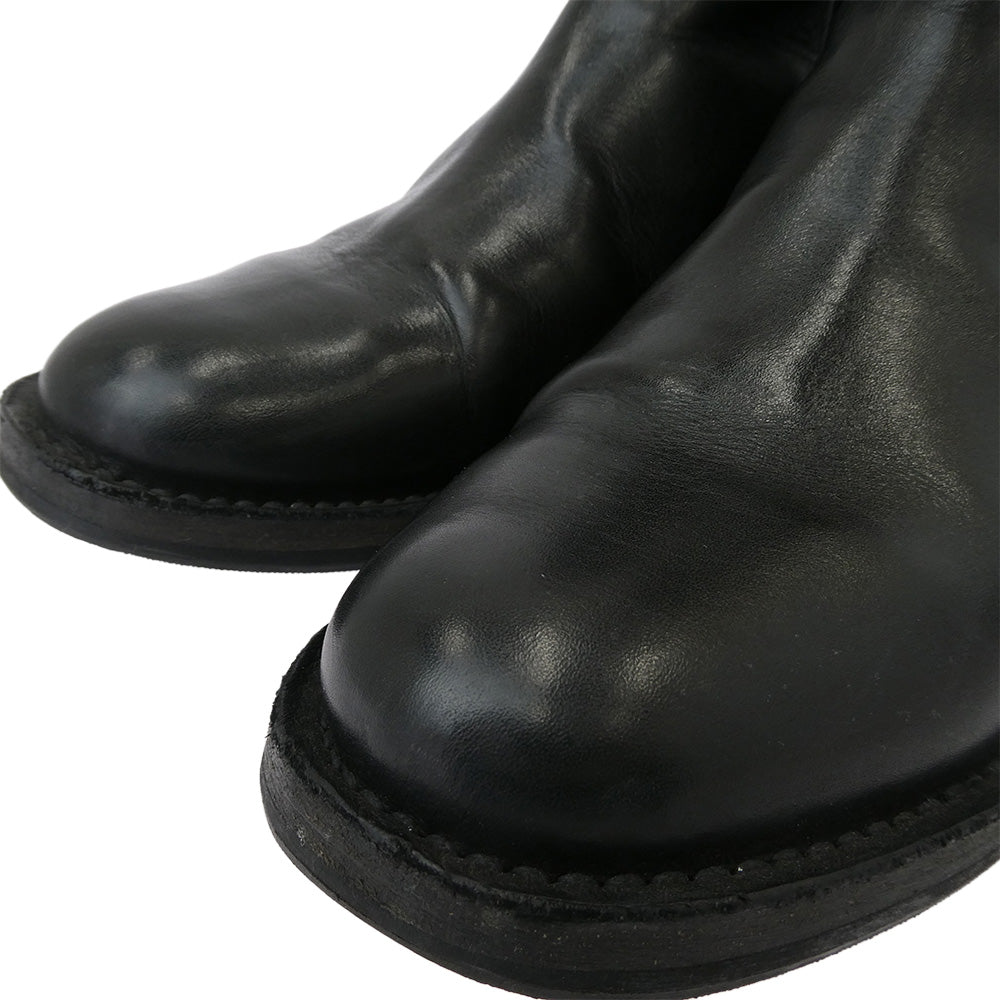 Yohji Yamamoto POUR HOMME ヨウジヤマモトプールオム 23AW HJ-E25-782 ×CHEREVICHKIOTVICHKI シェレヴィッキオヴィッキ CURVED ZIP BOOTS カーブド ジップ ブーツ ブラック系 41【中古】