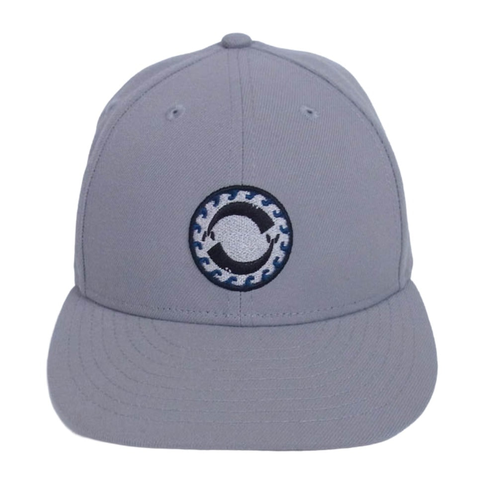 DESCENDANT ディセンダント 22SS 221NEDS-HT02 × NEW ERA ニューエラ VORTEX LP 59FIFTY CAP ヴォルテックス ワッペンデザイン キャップ 帽子 グレー系 59.6【中古】