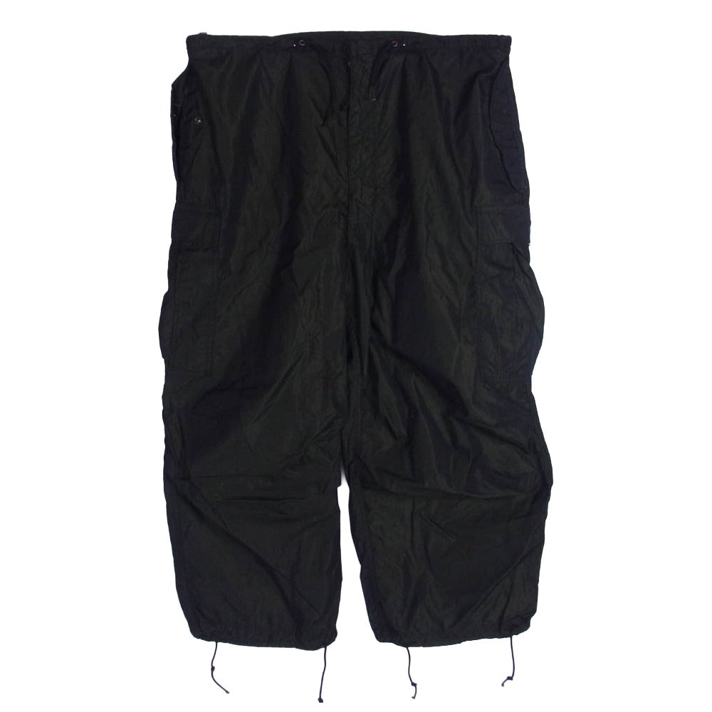 ヴィンテージ 後染め Snow Camouflage Trousers スノーカモ パンツ ミリタリー ブラック グリーン系 不明【中古】