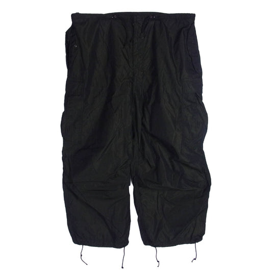 ヴィンテージ 後染め Snow Camouflage Trousers スノーカモ パンツ ミリタリー ブラック グリーン系 不明【中古】