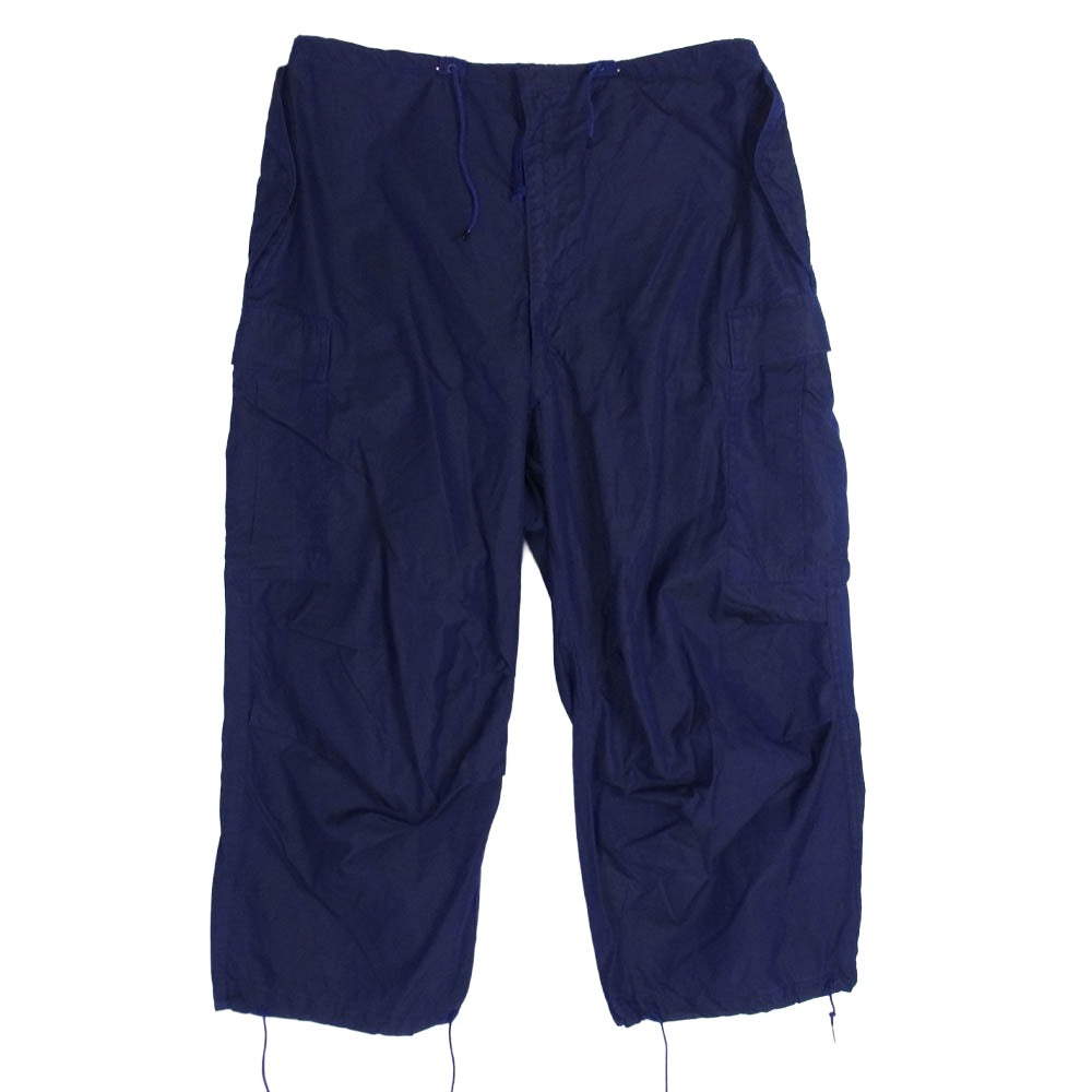 ヴィンテージ 後染め Snow Camouflage Trousers スノーカモ パンツ ミリタリー ブラック ネイビー系 不明【中古】