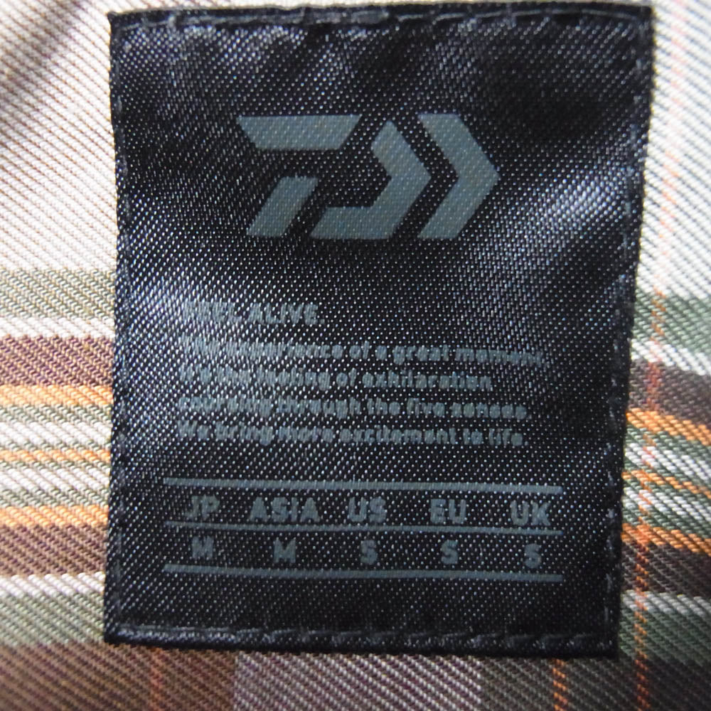 DAIWA PIER39 ダイワピア 22AW BE-85022W TECH REGULAR COLLAR SHIRTS チェック柄 テック レギュラーカラー 長袖シャツ ブラウン系 M【中古】