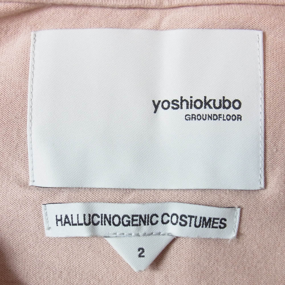 ヨシオクボ 19AW HALLUCINOGENIC COSTUMES ハルシノジェニックコスチューム 半袖Ｔシャツ カットソー ピンク系 2【中古】