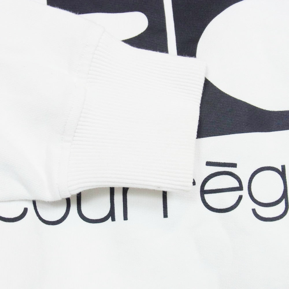 courreges クレージュ クルーネック ロゴ スウェット ホワイト系 1【中古】