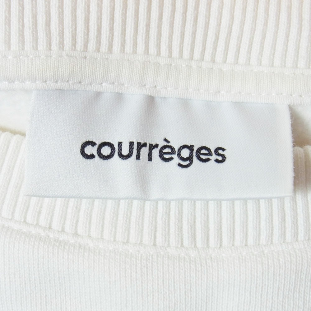 courreges クレージュ クルーネック ロゴ スウェット ホワイト系 1【中古】