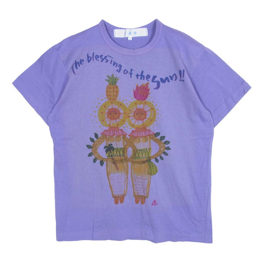 tao COMME des GARCONS タオ コムデギャルソン TI-T035 プリント 半袖 Ｔシャツ カットソー パープル系 M【中古】