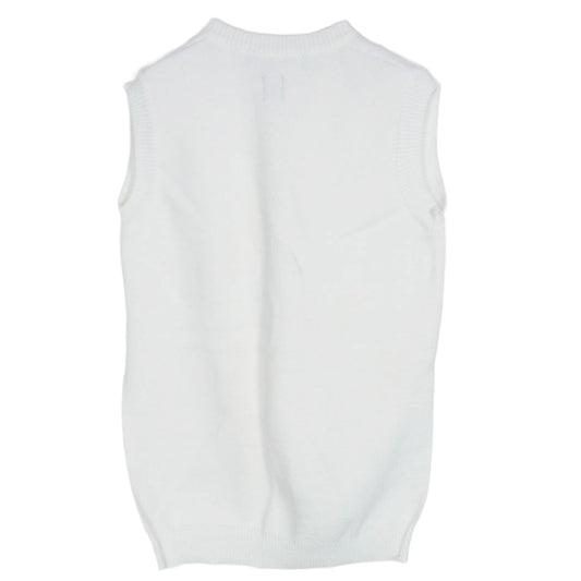 BLACK COMME des GARCONS ブラックコムデギャルソン 1G-N502 LOCHAVEN of SCOTLAND ロキャベン・オブ・スコットランド Vネック ニット ベスト ホワイト系 S【中古】