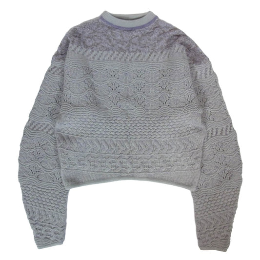 マメクロゴウチ 17AW MM17AW-KN073 Afterglow Knit アフター グロウ ニット セーター グレー系 1【中古】