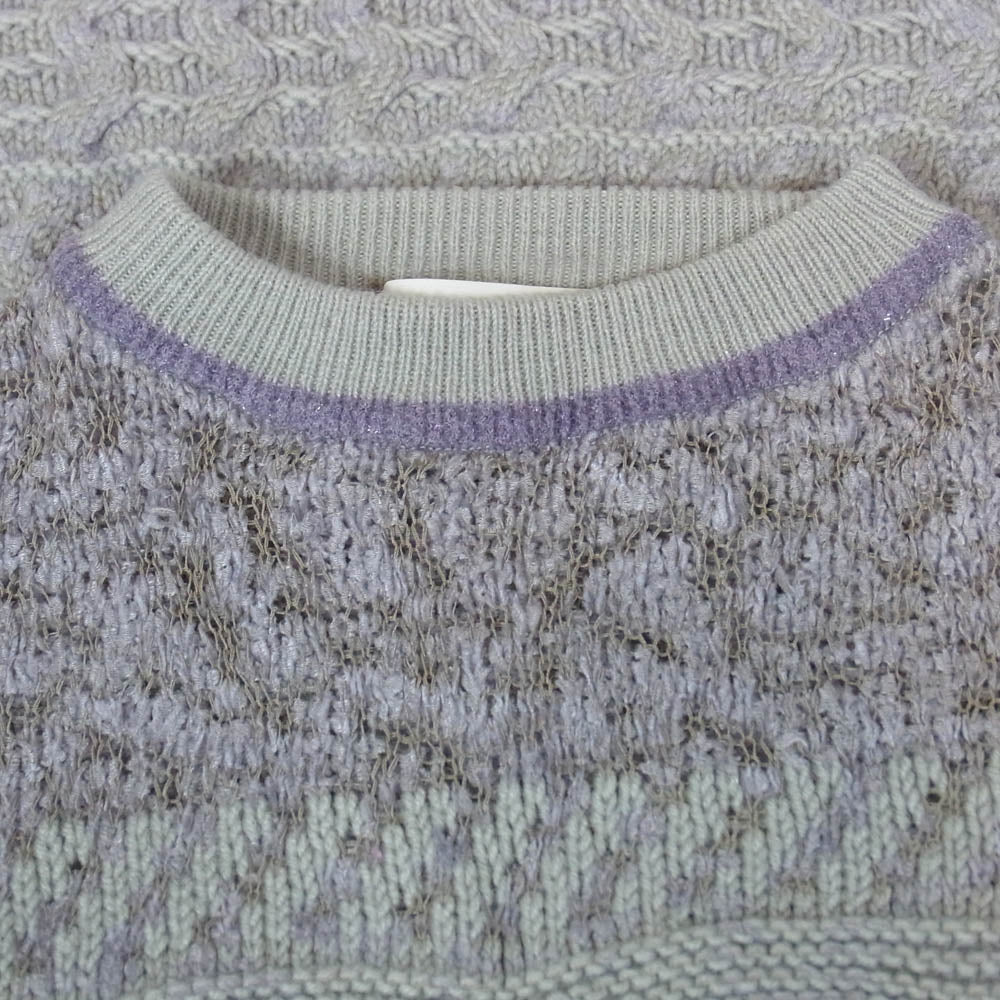 マメクロゴウチ 17AW MM17AW-KN073 Afterglow Knit アフター グロウ ニット セーター グレー系 1【中古】
