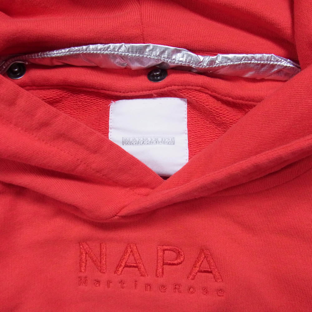 MARTIN ROSE マーティンローズ NOYIG6 NAPA by Martine Rose ナパ マーティンローズ ダブルフード プルオーバー パーカー レッド系 L【中古】