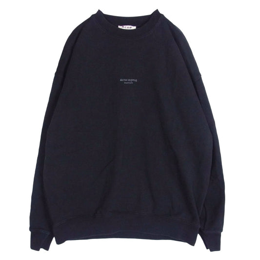 ACNE STUDIOS アクネストゥディオズ SWEA000014 フロント ロゴプリント スウェットトレーナー ブラック系 S【中古】