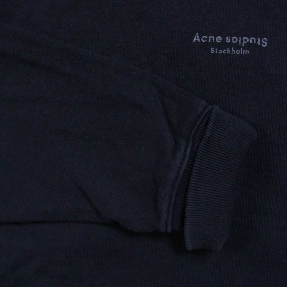 ACNE STUDIOS アクネストゥディオズ SWEA000014 フロント ロゴプリント スウェットトレーナー ブラック系 S【中古】