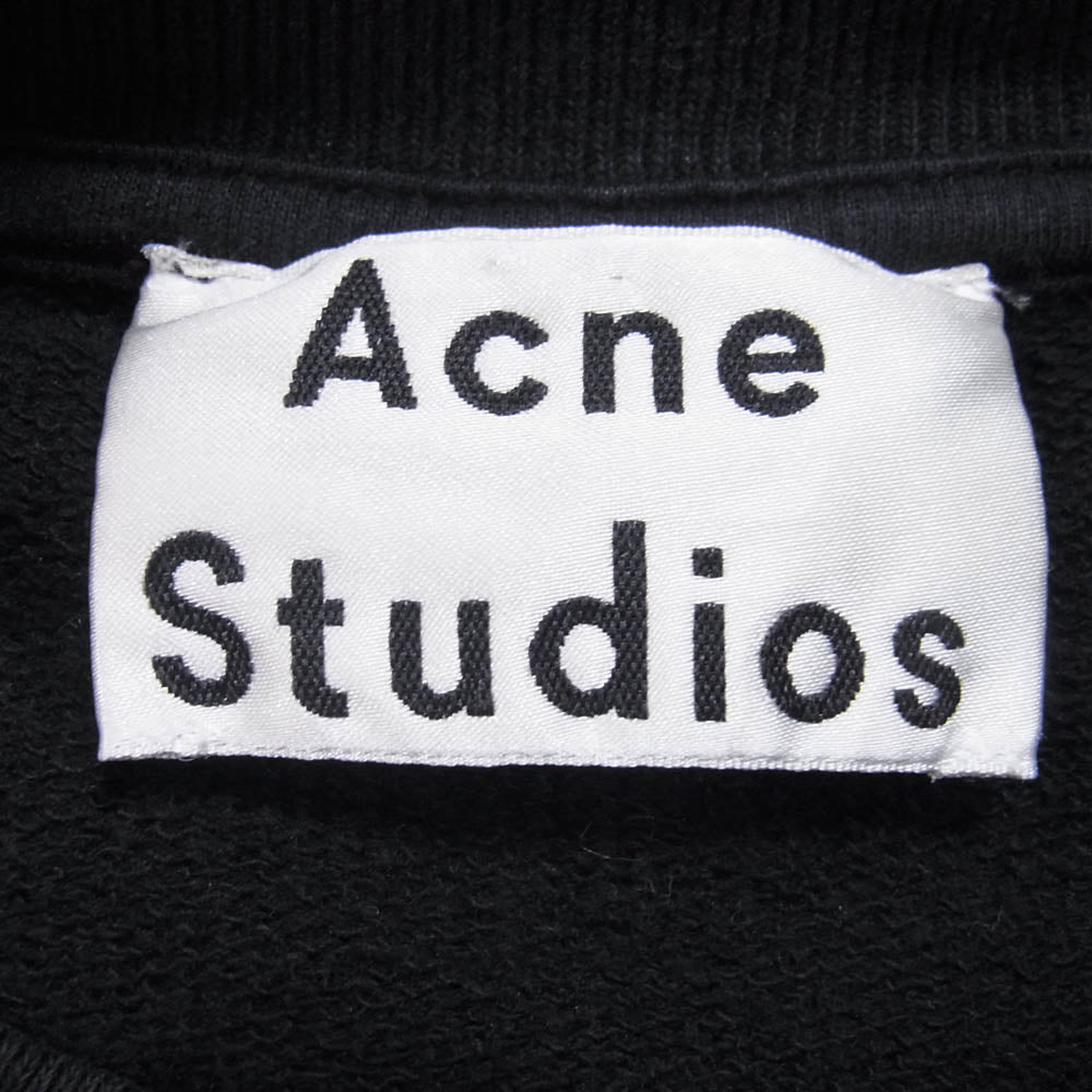 ACNE STUDIOS アクネストゥディオズ SWEA000014 フロント ロゴプリント スウェットトレーナー ブラック系 S【中古】