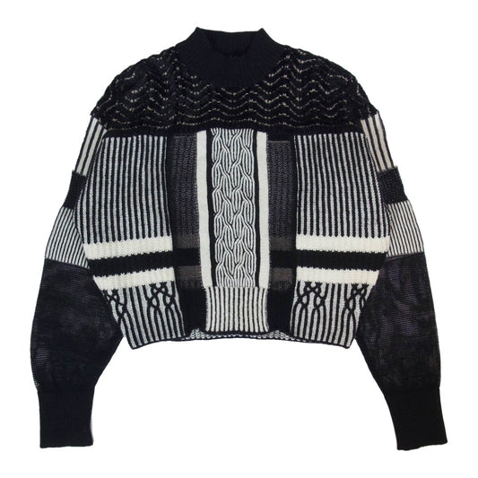 マメクロゴウチ 18AW MM18AW-KN024 Plating Mole Knit Sweater ハイネック ニット ブラック系 2【中古】