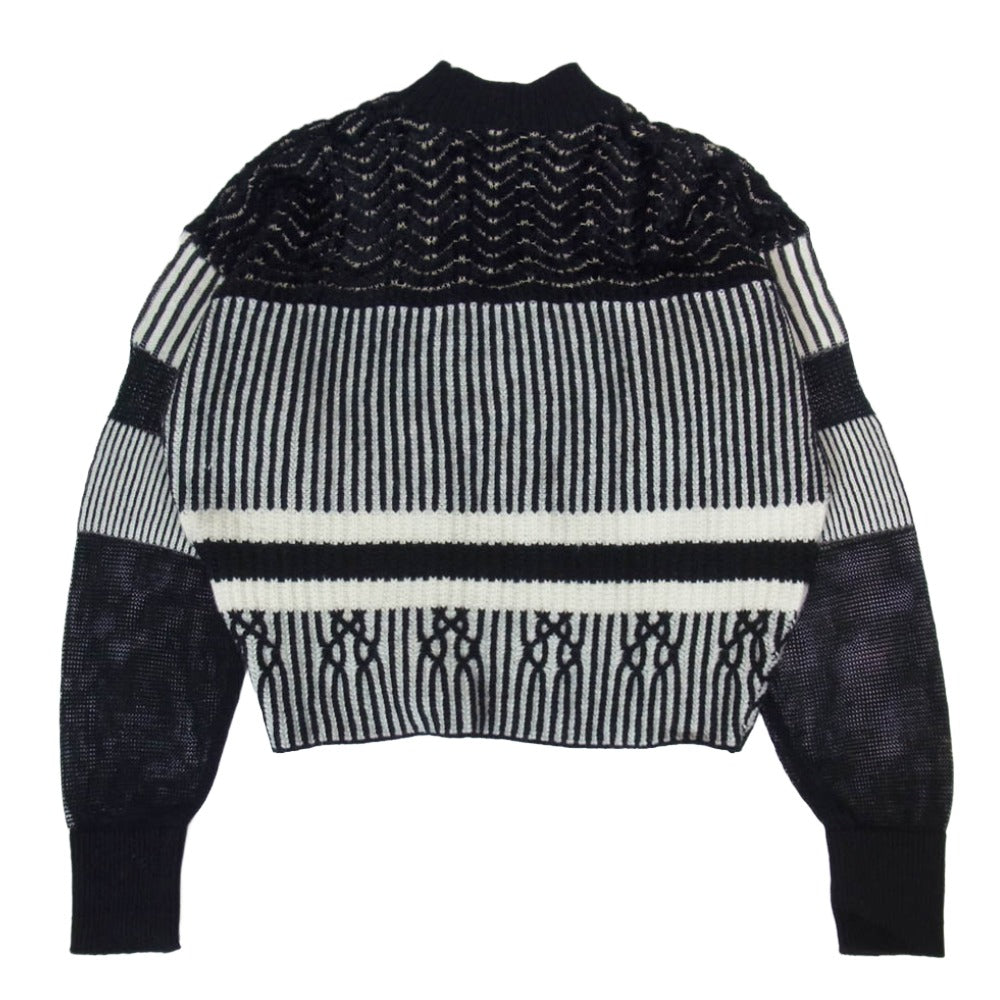 マメクロゴウチ 18AW MM18AW-KN024 Plating Mole Knit Sweater ハイネック ニット ブラック系 2【中古】