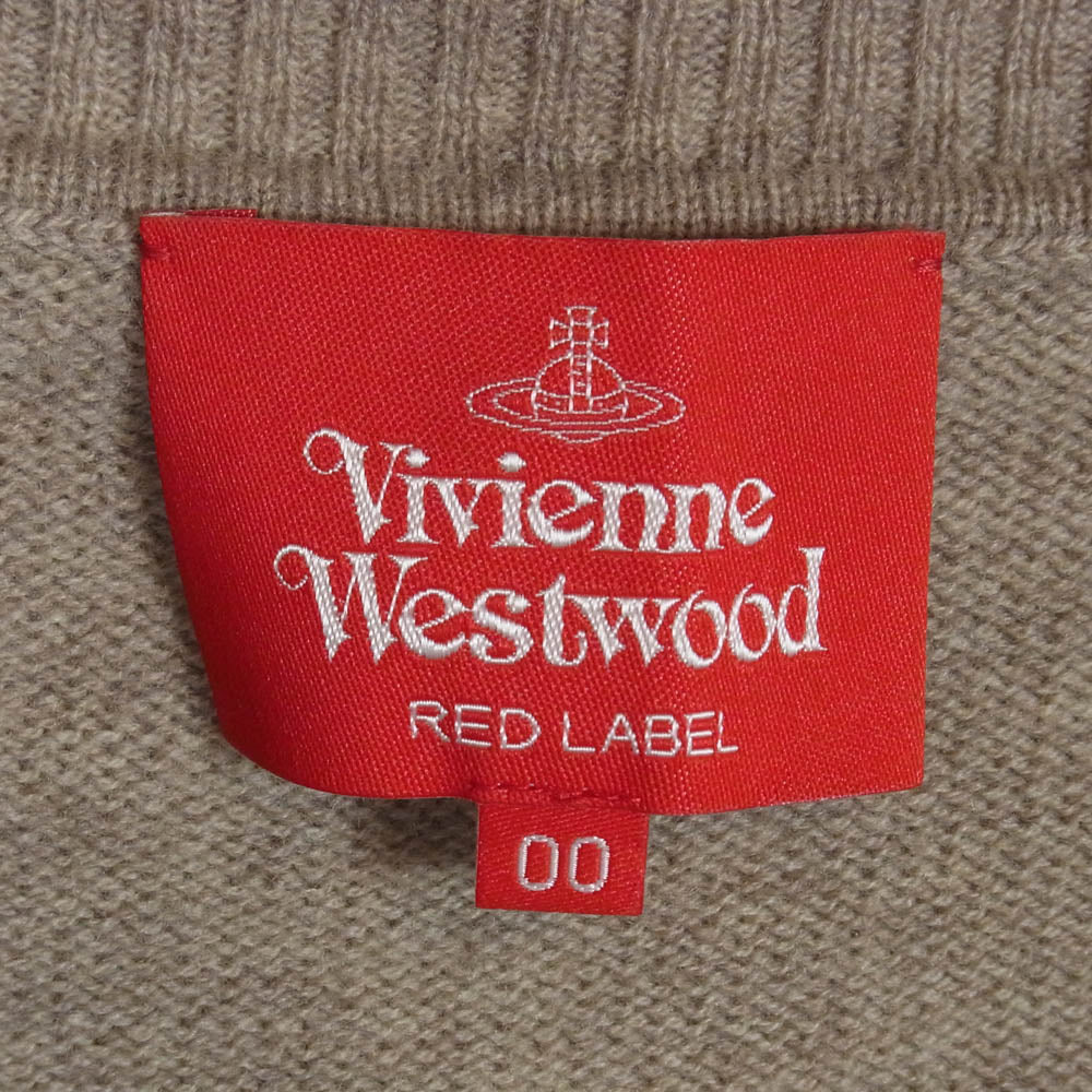 Vivienne Westwood ヴィヴィアンウエストウッド 16-12-112022 RED LABEL レッドレーベル ラブ ニット カーディガン ベージュ系 M【中古】